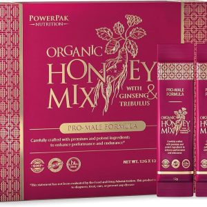 PowerPak Organic Honey Mix Pro-Male – Complément naturel énergie & vitalité masculine (12 sticks bio)