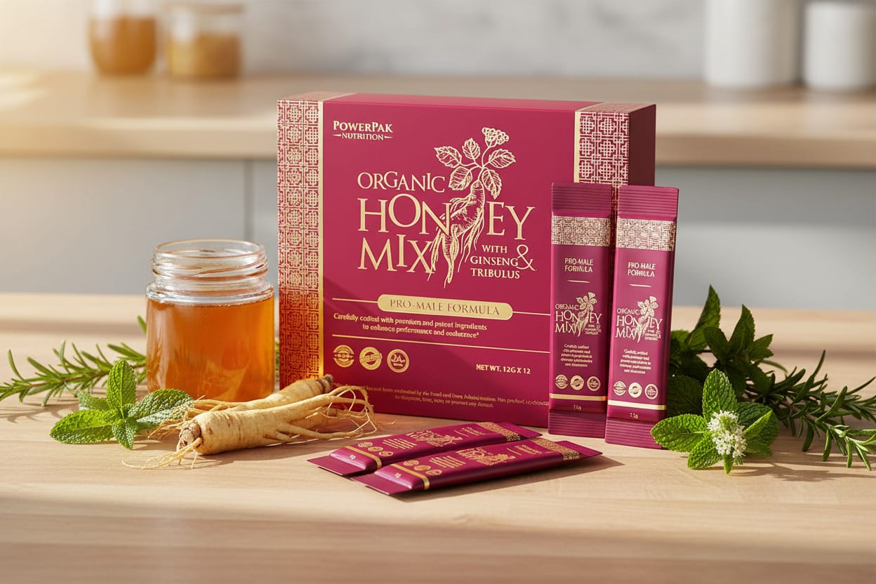PowerPak Organic Honey Mix Pro-Male – Complément naturel énergie & vitalité masculine (12 sticks bio) – Image 7