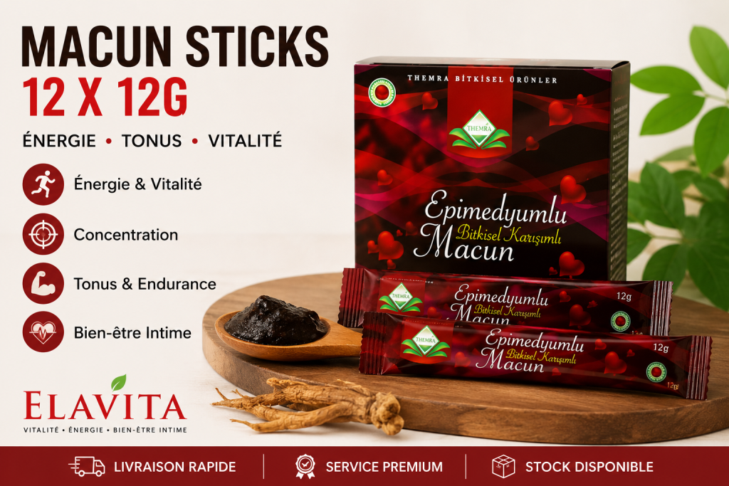 Macun sticks 12 x 12g : pourquoi ce format plaît autant Découvrez pourquoi le format Macun sticks 12 x 12g séduit autant : pratique, nomade et idéal pour énergie, concentration, sport, travail, études et bien-être intime sur elavita.fr.
